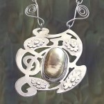 Art nouveau pearl necklace