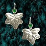 Silver leaves earrings
